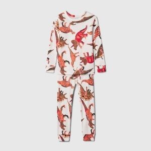 Gap Dinosaur Pajamas - White and Red